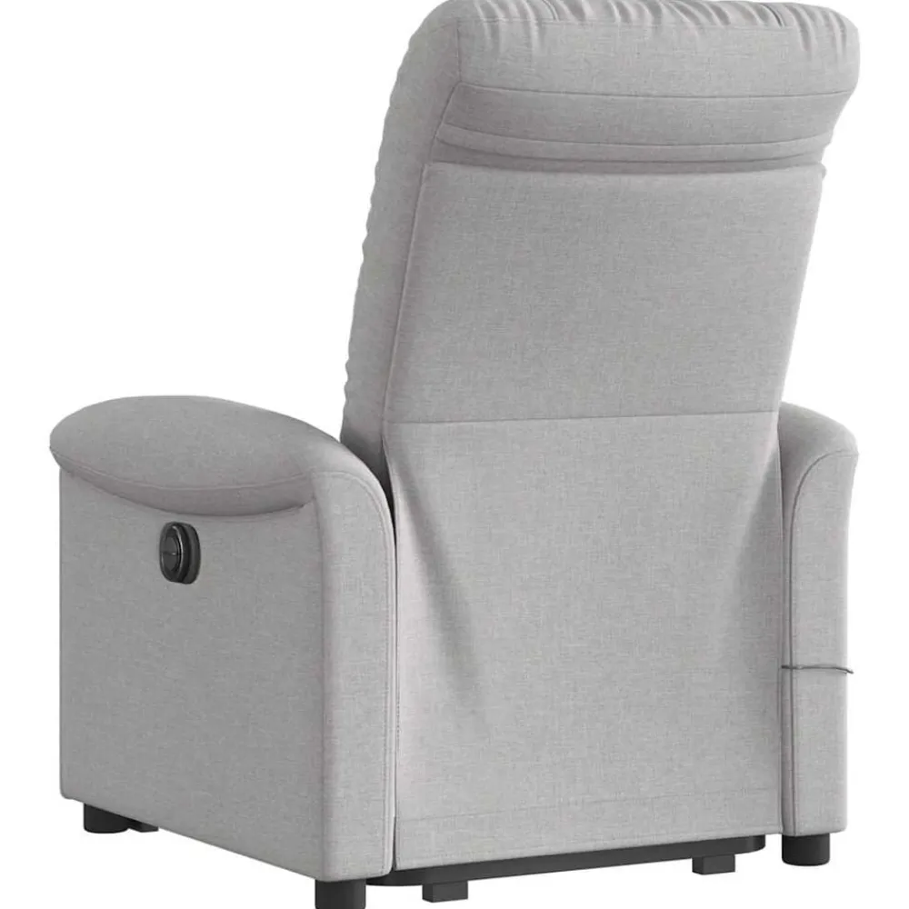vidaXL Sillón de masaje reclinable de pie de tela Gris nube Outlet