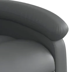 vidaXL Sillón de masaje reclinable eléctrico cuero sintético Gris New