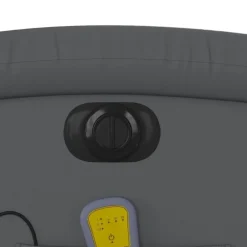 vidaXL Sillón de masaje reclinable eléctrico cuero sintético Gris New