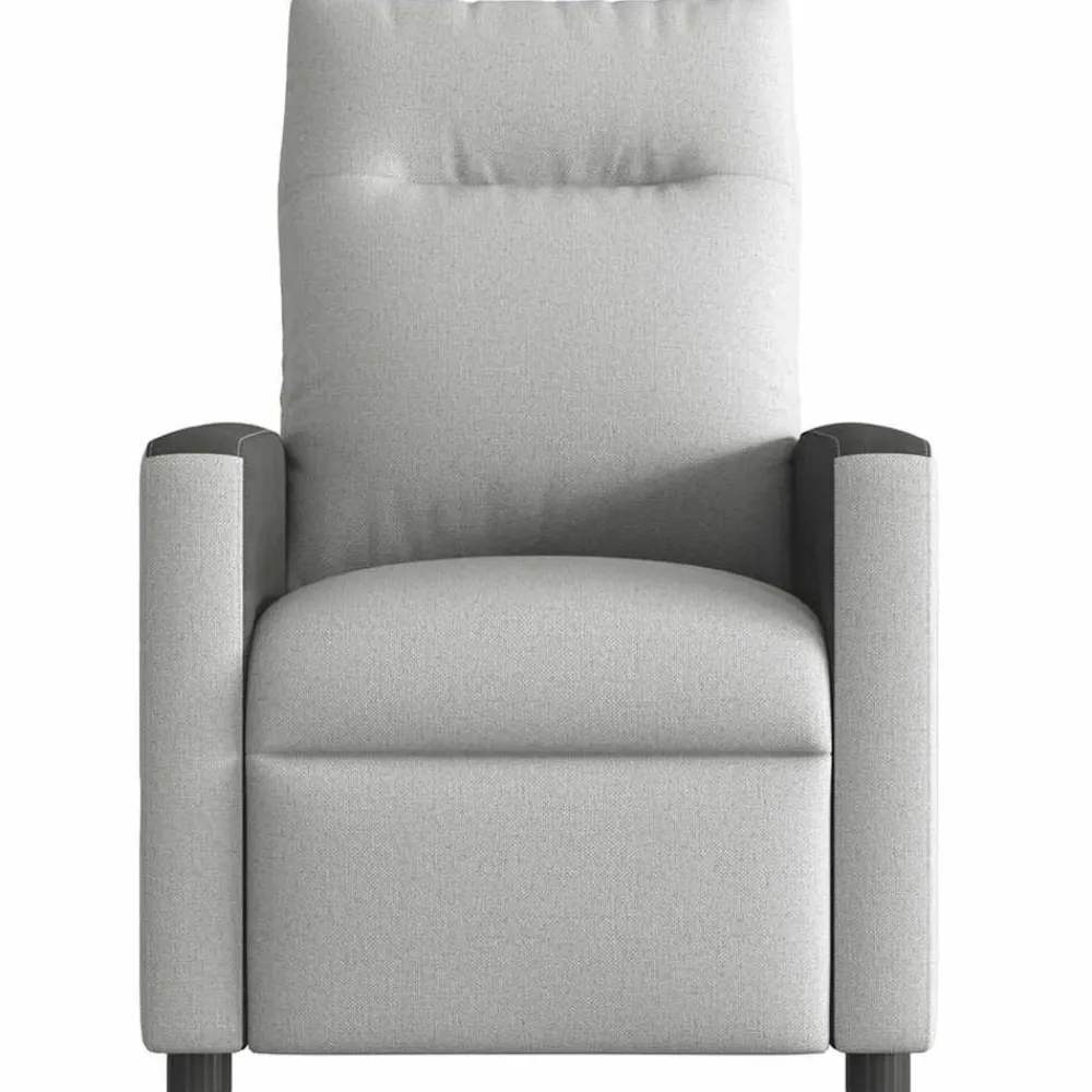 vidaXL Sillón de masaje reclinable de tela Gris nube New