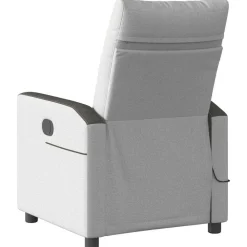 vidaXL Sillón de masaje reclinable de tela Gris nube New