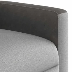 vidaXL Sillón de masaje reclinable de tela Gris nube New