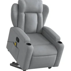 vidaXL Sillas-Sillón de masaje reclinable de pie de tela