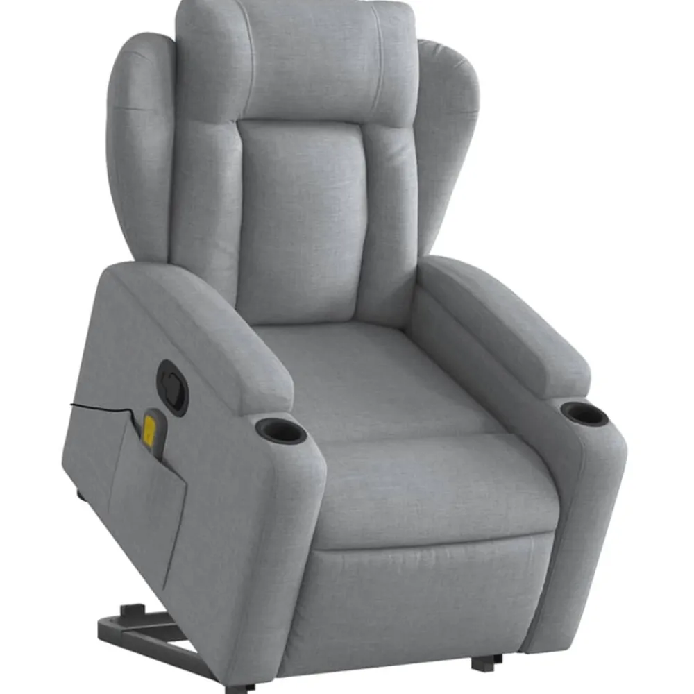 vidaXL Sillas-Sillón de masaje reclinable de pie de tela