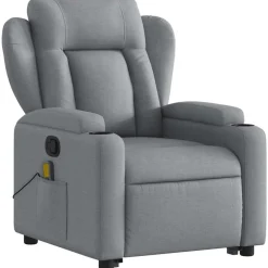 vidaXL Sillas-Sillón de masaje reclinable de pie de tela