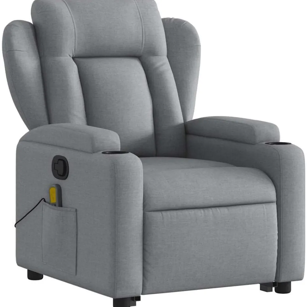vidaXL Sillas-Sillón de masaje reclinable de pie de tela