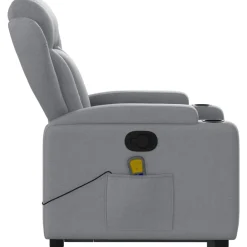 vidaXL Sillas-Sillón de masaje reclinable de pie de tela