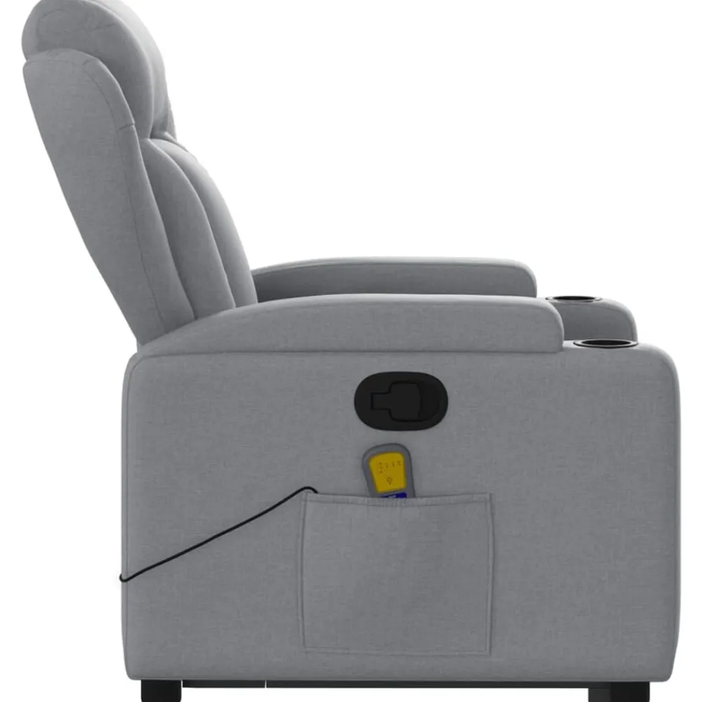 vidaXL Sillas-Sillón de masaje reclinable de pie de tela