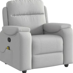 vidaXL Sillón de masaje reclinable de tela gris nube Best