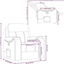 vidaXL Sillón de masaje reclinable de tela gris nube Best