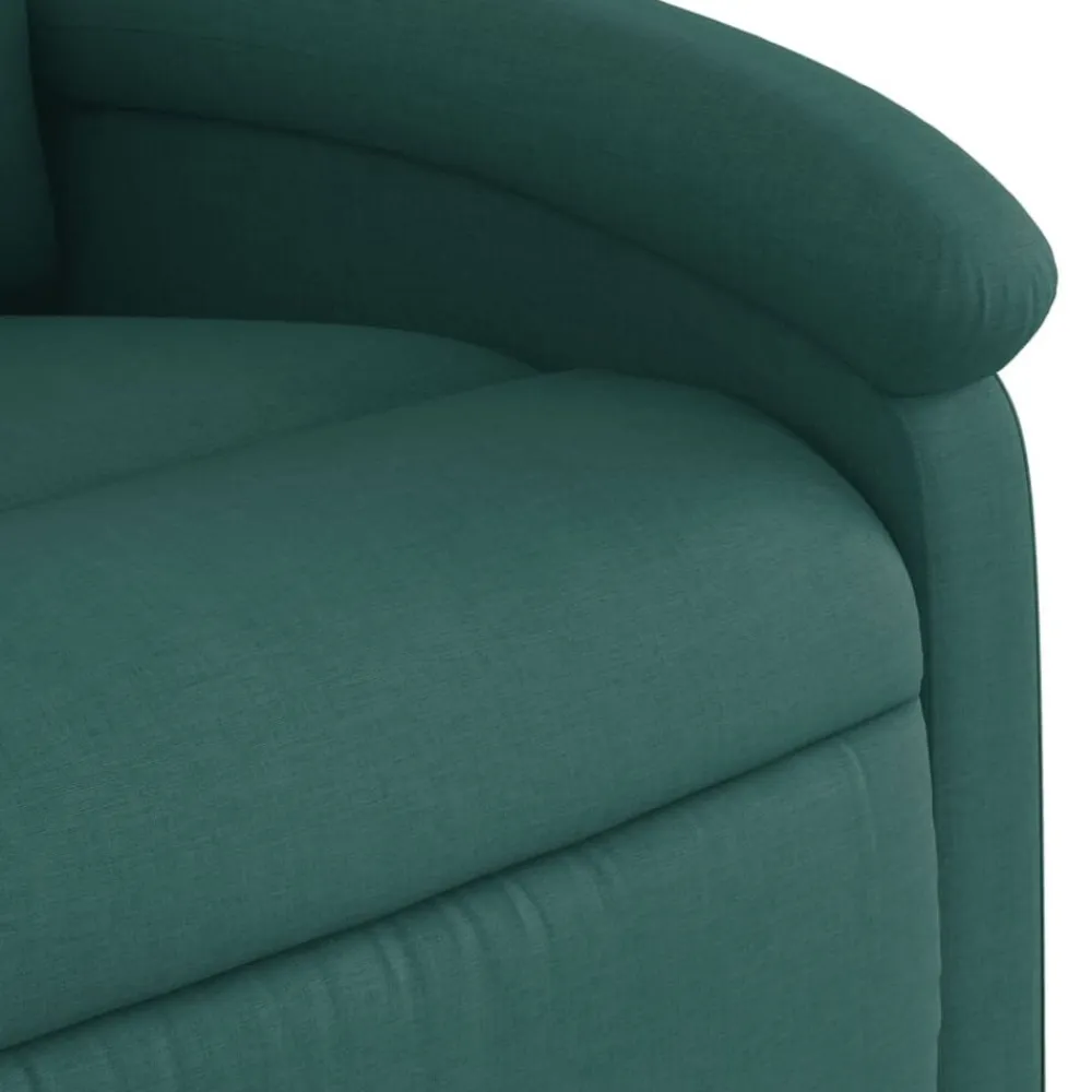 vidaXL Sillón de masaje reclinable de tela Verde oscuro Best