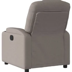 vidaXL Sillas-Sillón de masaje reclinable de tela gris