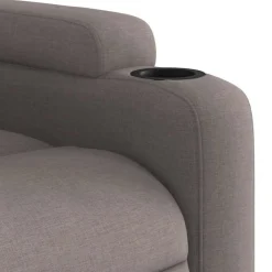 vidaXL Sillas-Sillón de masaje reclinable de tela gris