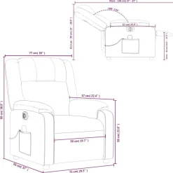 vidaXL Sillas-Sillón de masaje reclinable eléctrico cuero sintético