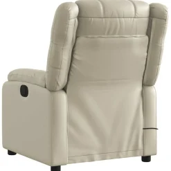 vidaXL Sillas-Sillón de masaje reclinable eléctrico cuero sintético