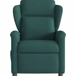 vidaXL Sillón de masaje reclinable de tela Verde oscuro Online