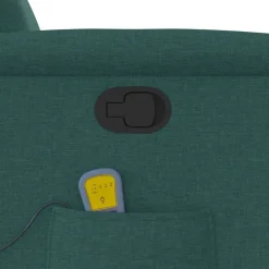 vidaXL Sillón de masaje reclinable de tela Verde oscuro Online