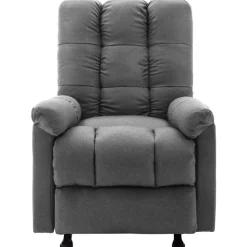 vidaXL Sillón de masaje reclinable de tela Gris claro Sale
