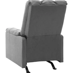vidaXL Sillón de masaje reclinable de tela Gris claro Sale