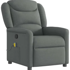 vidaXL Sillas-Sillón de masaje reclinable de tela