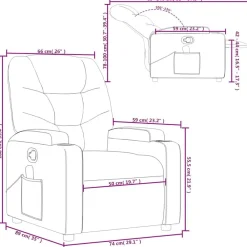 vidaXL Sillas-Sillón de masaje reclinable de tela