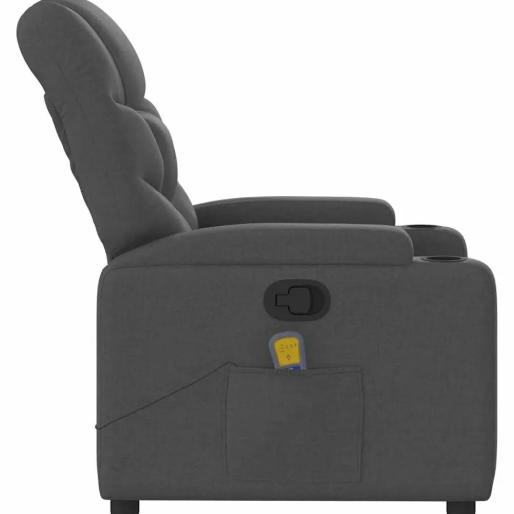 vidaXL Sillas-Sillón de masaje reclinable de tela