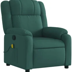 vidaXL Sillas-Sillón de masaje reclinable de tela