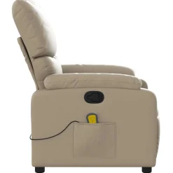 vidaXL Sillas-Sillón de masaje reclinable cuero sintético color