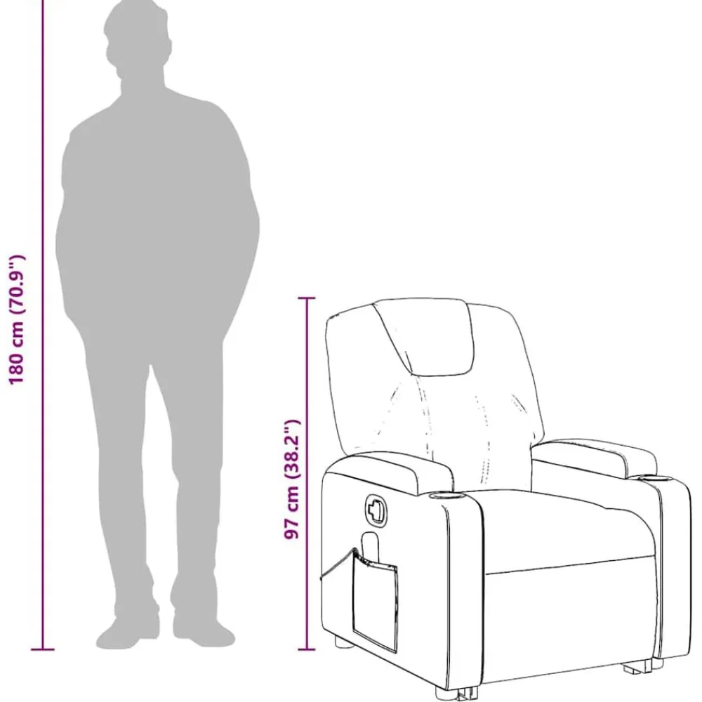 vidaXL Sillón de masaje reclinable cuero sintético Rojo Discount