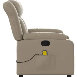 vidaXL Sillón de masaje reclinable cuero sintético color Capuchino Hot