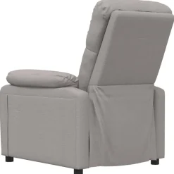 vidaXL Sillas-Sillón de masaje reclinable de tela gris