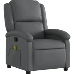 vidaXL Sillas-Sillón de masaje reclinable cuero sintético