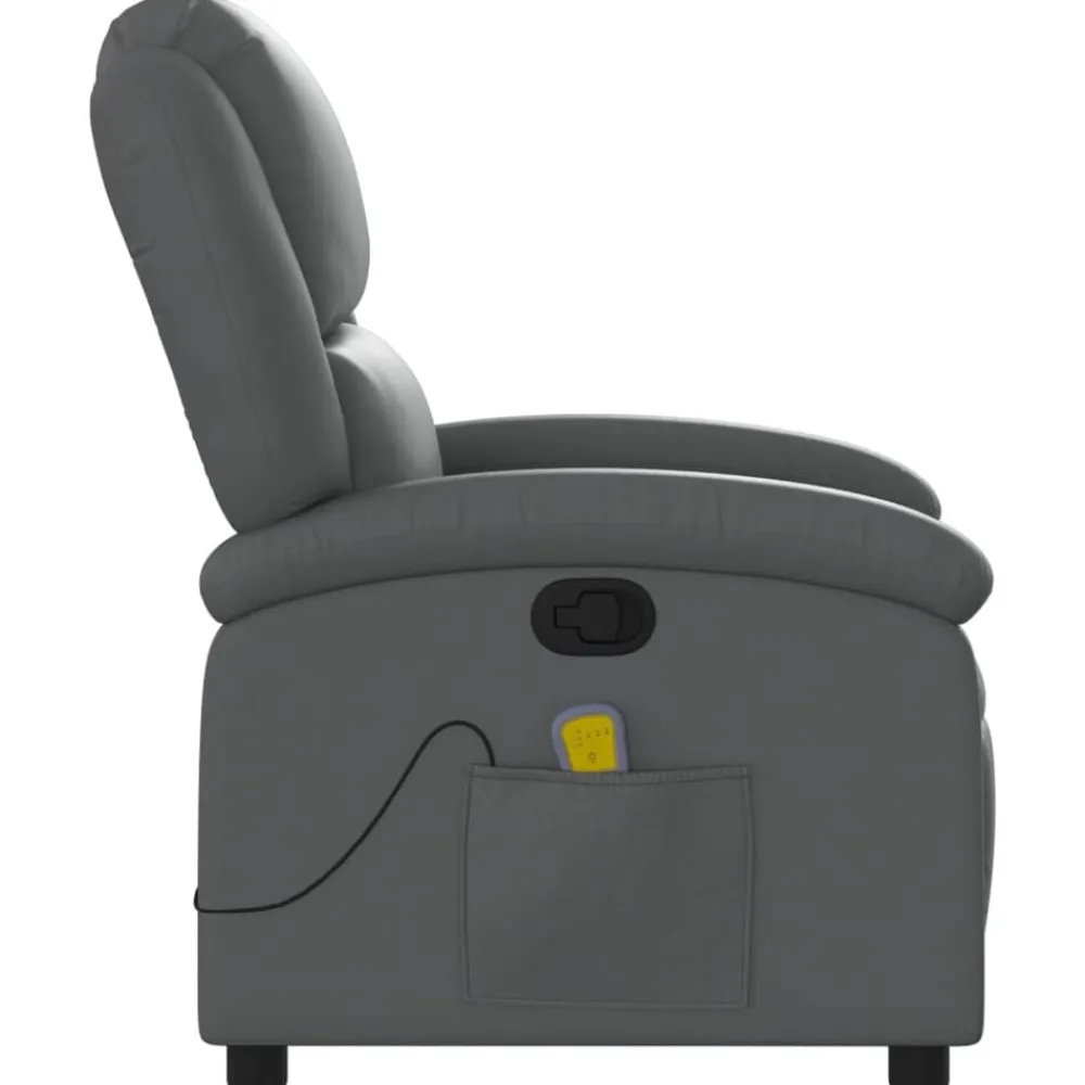 vidaXL Sillas-Sillón de masaje reclinable cuero sintético