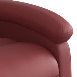 vidaXL Sillón de masaje reclinable cuero sintético rojo tinto Rojo vino tinto New