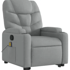 vidaXL Sillas-Sillón de masaje reclinable de pie de tela