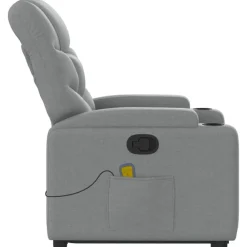 vidaXL Sillas-Sillón de masaje reclinable de pie de tela