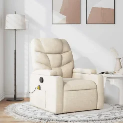 vidaXL Sillas-Sillón de masaje reclinable de tela