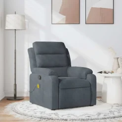vidaXL Sillas-Sillón de masaje reclinable de terciopelo