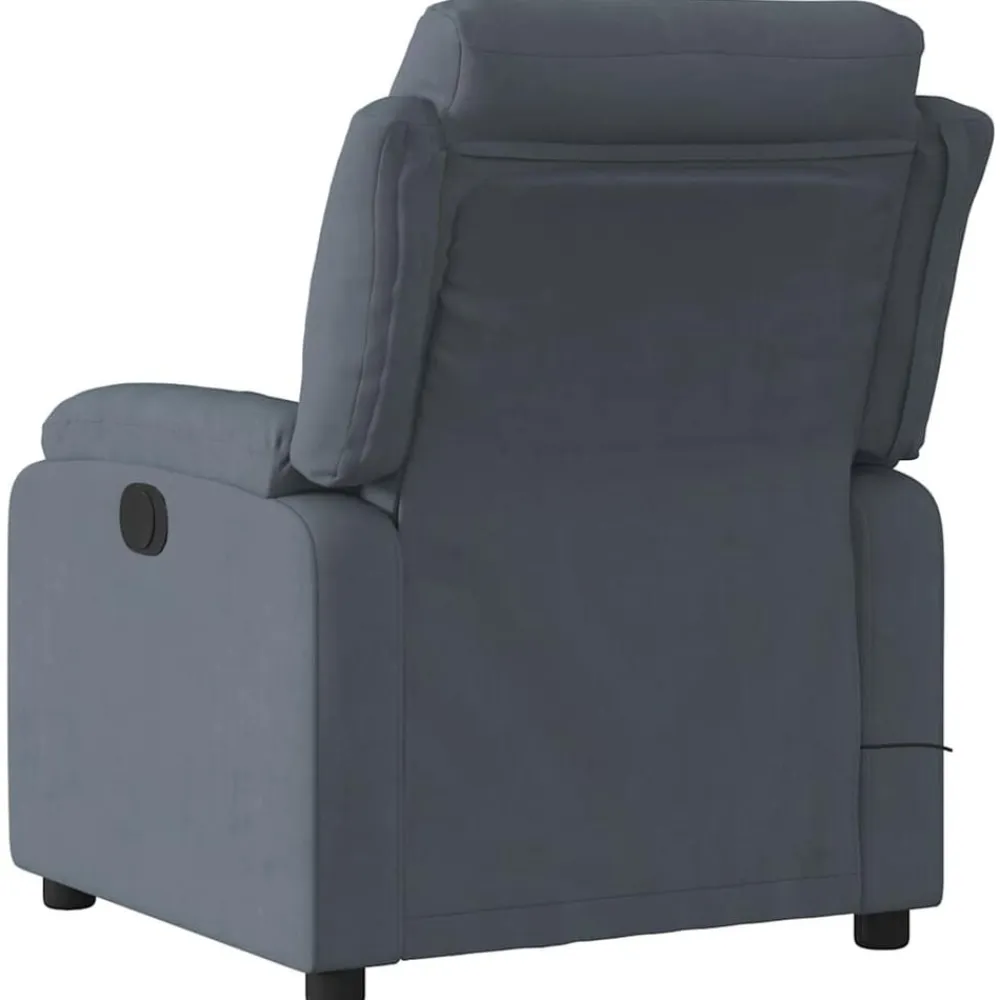 vidaXL Sillas-Sillón de masaje reclinable de terciopelo