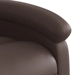 vidaXL Sillón de masaje reclinable eléctrico cuero sintético marrón Marr&oacute;n Outlet