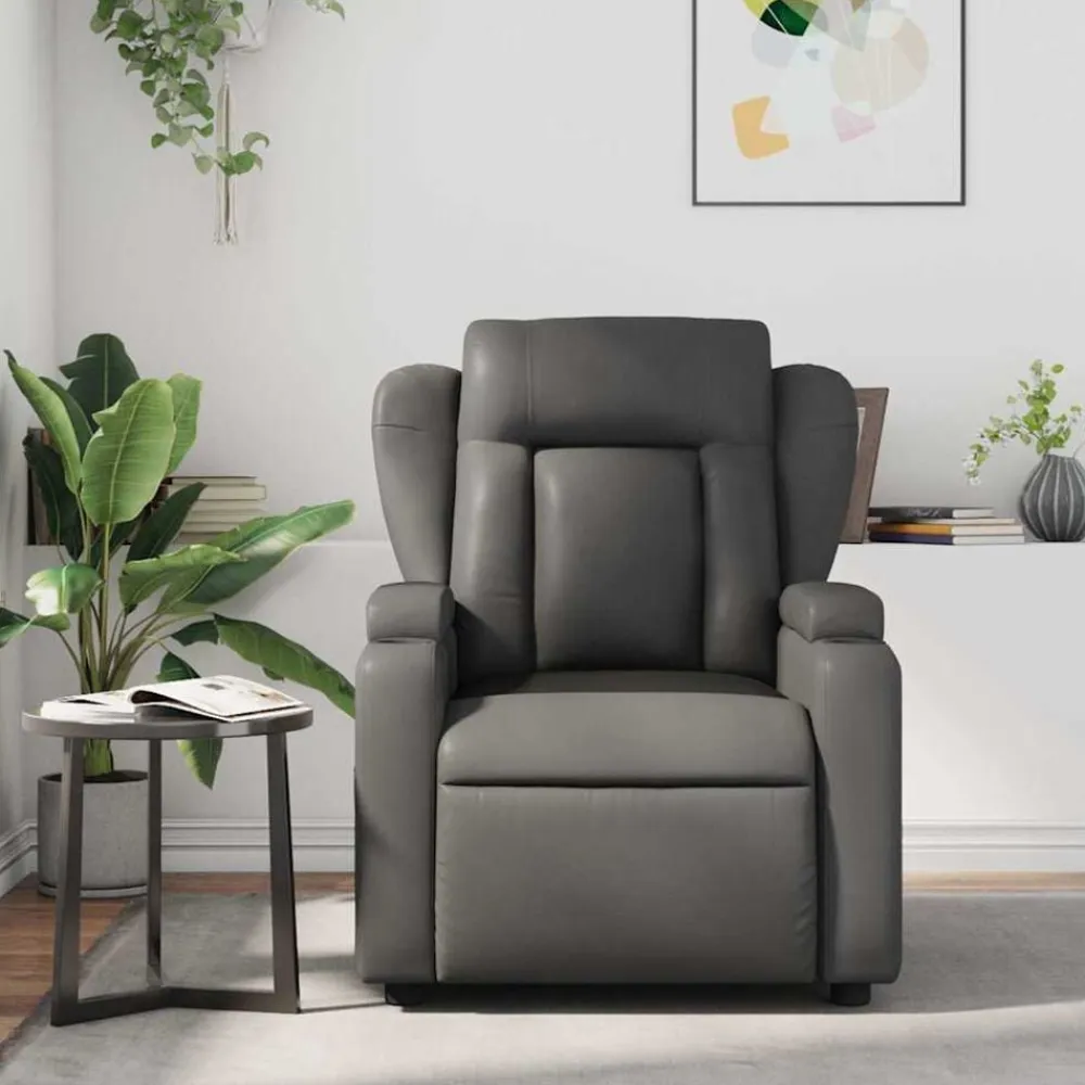 vidaXL Sillas-Sillón de masaje reclinable cuero sintético