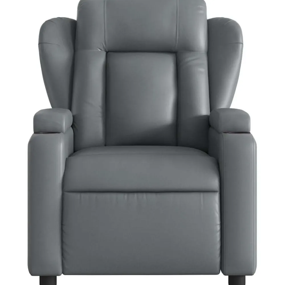 vidaXL Sillas-Sillón de masaje reclinable cuero sintético