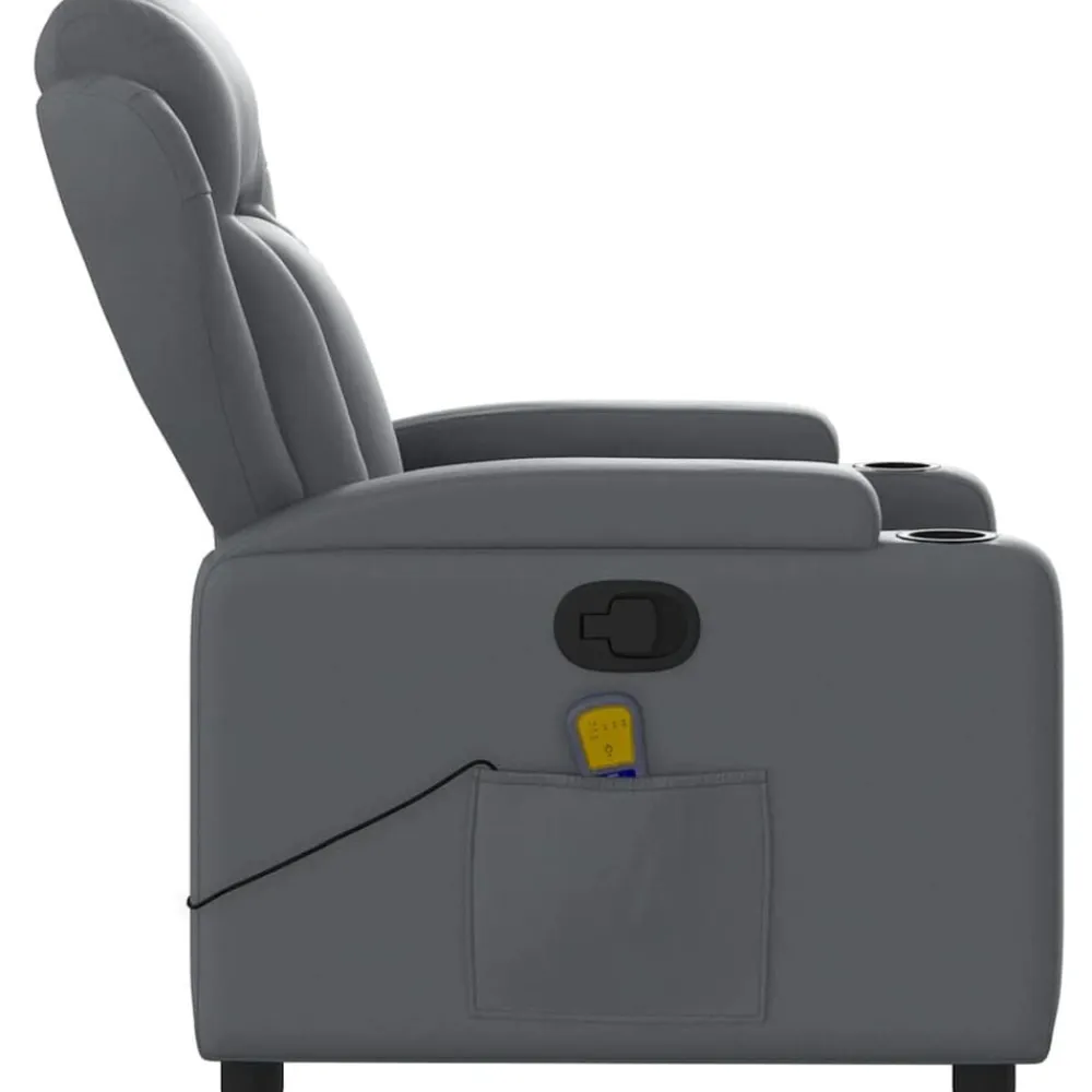 vidaXL Sillas-Sillón de masaje reclinable cuero sintético