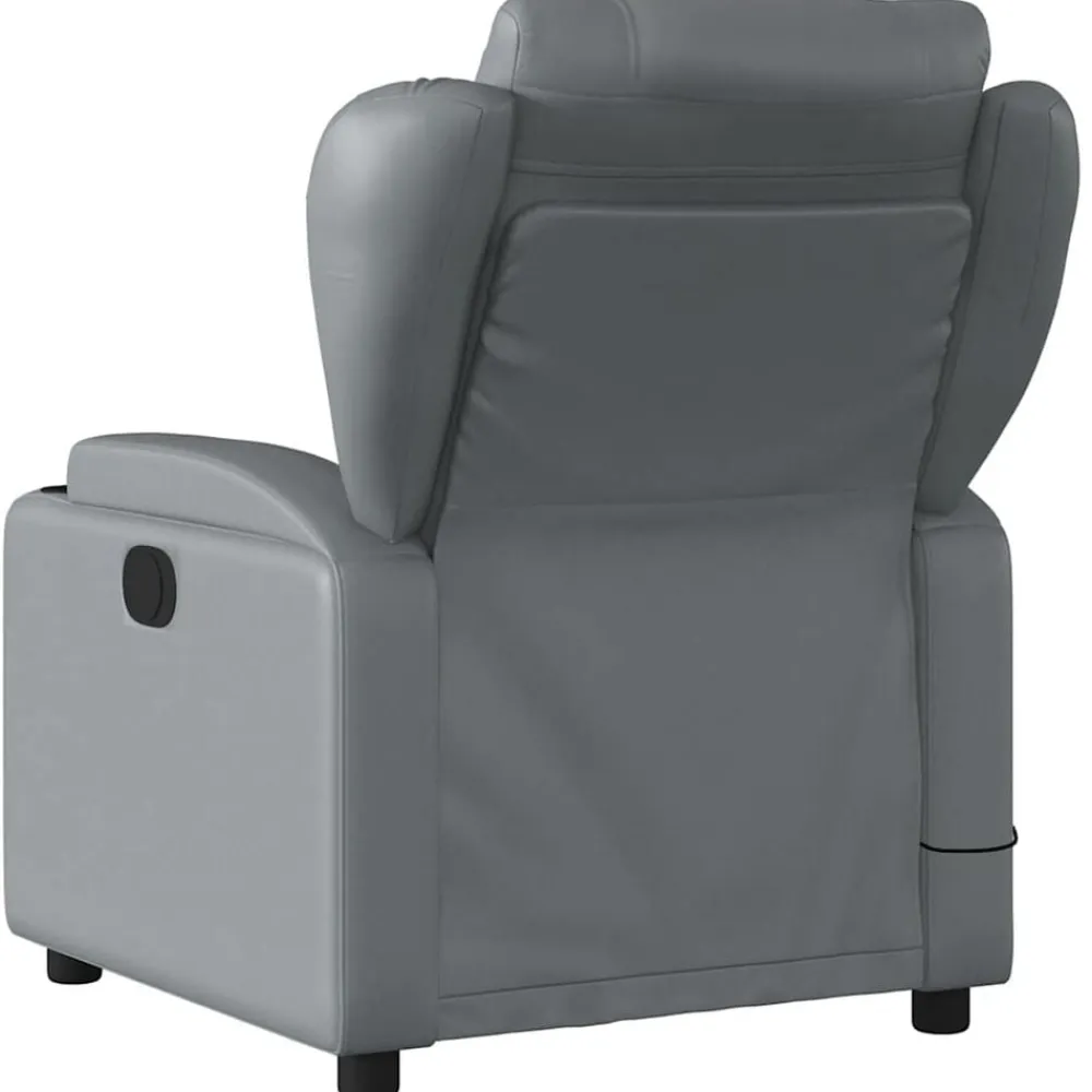 vidaXL Sillas-Sillón de masaje reclinable cuero sintético