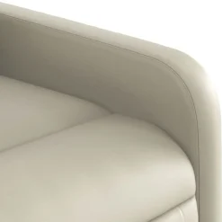 vidaXL Sillón de masaje reclinable eléctrico cuero sintético Crema Online