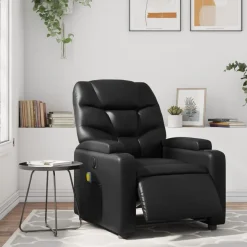 vidaXL Sillas-Sillón de masaje reclinable eléctrico cuero sintético