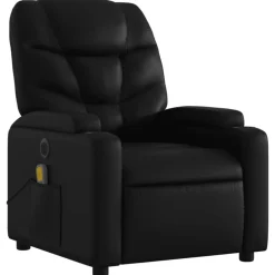 vidaXL Sillas-Sillón de masaje reclinable eléctrico cuero sintético