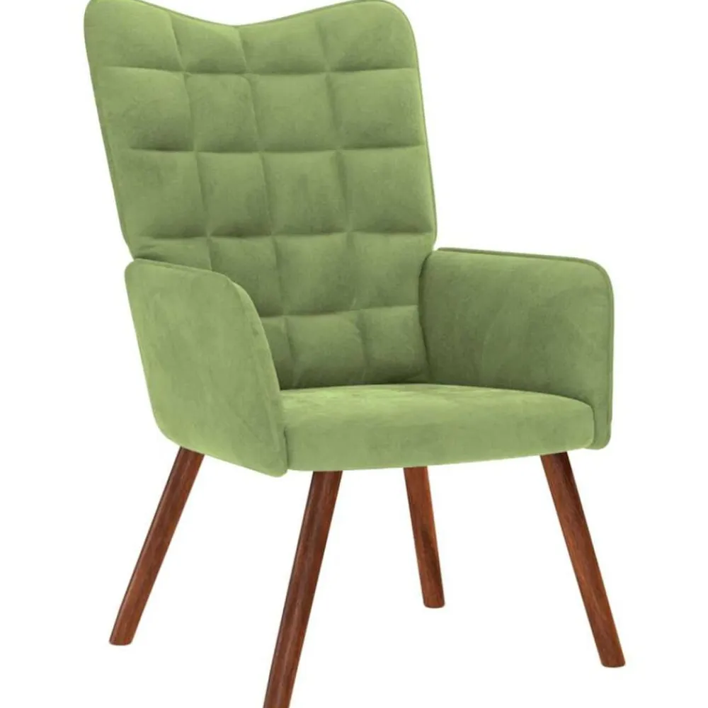 vidaXL Sillas-Sillón de relax con reposapiés terciopelo