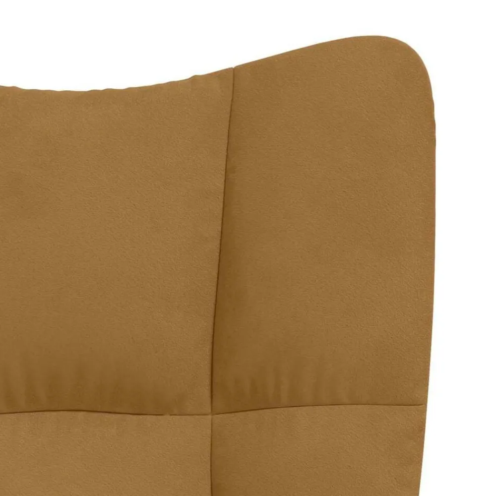 vidaXL Sillas-Sillón de relax con taburete terciopelo marrón