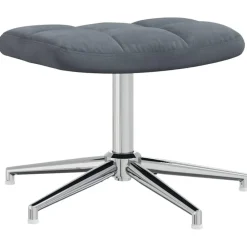 vidaXL Sillón de relax con taburete terciopelo Gris oscuro Hot